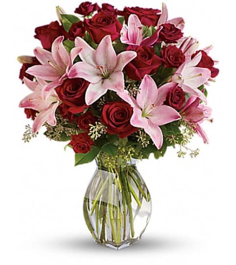 LAVISH LOVE BQT. An arrangement by Fine's Flowers.