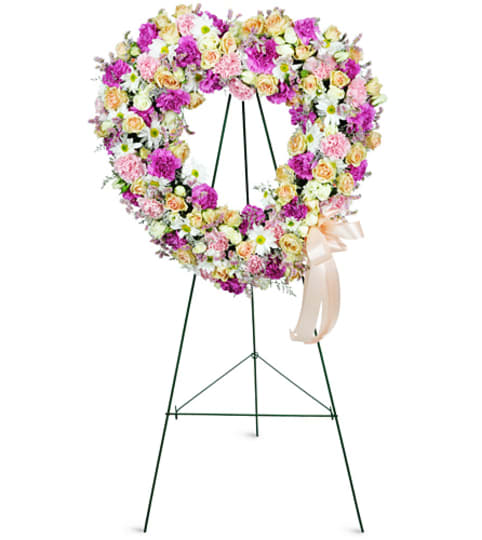 Loving Thoughts Wreath. An arrangement by Fine's Flowers.