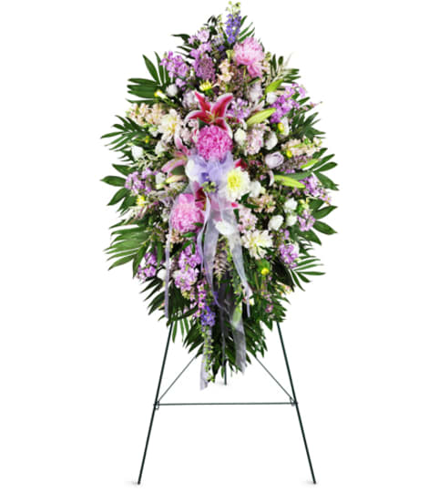 Tender Sentiments Lily Spray™. An arrangement by Fine's Flowers.