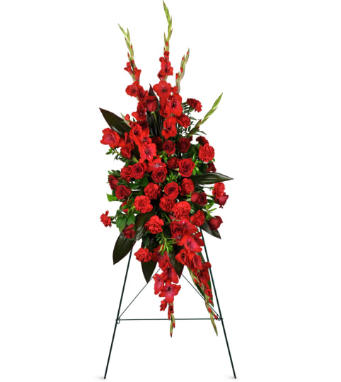 Always Remembered Sympathy Spray™. An arrangement by Fine's Flowers.